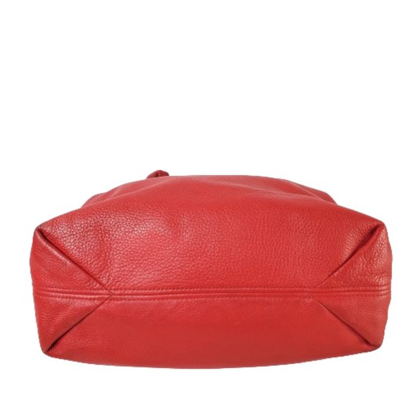 Michael Kors Camden Large Red Drawstring Satchel Leather Bag. - Picture 7 of 11